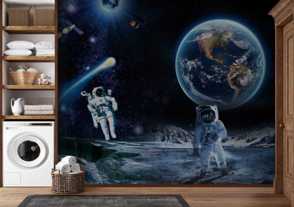 Astronauten auf einem Mond Astronauten auf einem Mond