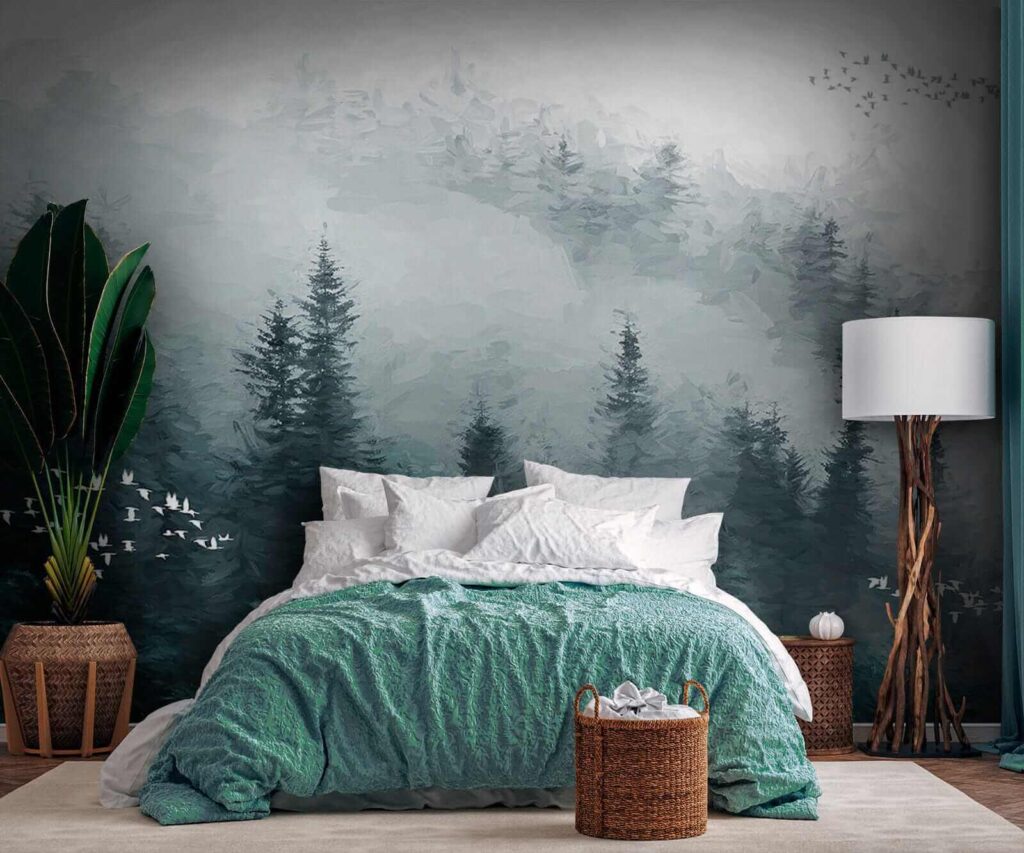 u23921pib2 1024x853 - Nebliger Wald mit fliegenden Vögeln - tegory