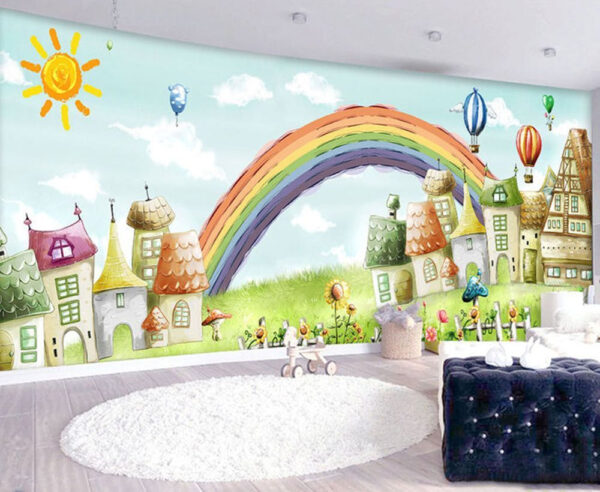 Regenbogen über einem Haus Regenbogen über einem Haus