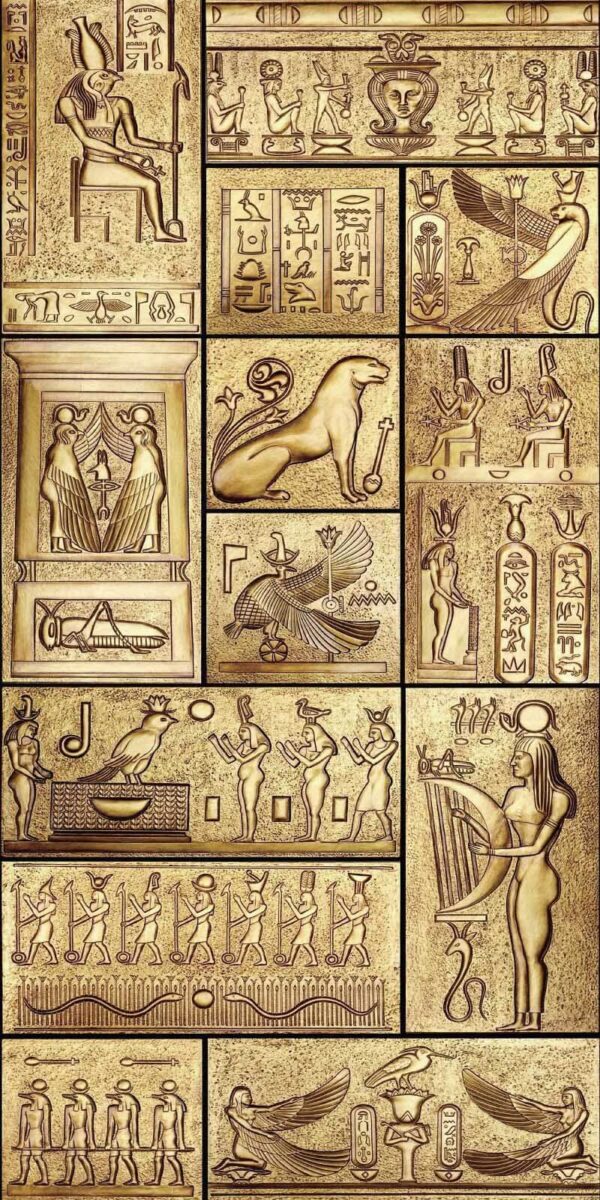 Collage aus altägyptischen Symbolen Collage aus altägyptischen Symbolen