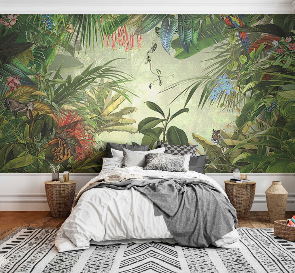 Painting of a tropical forest