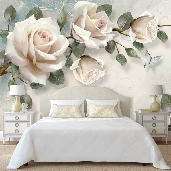 Zarte Rosen mit zarten Schmetterlingen u31353pib1 600x600 - Zarte Rosen mit zarten Schmetterlingen