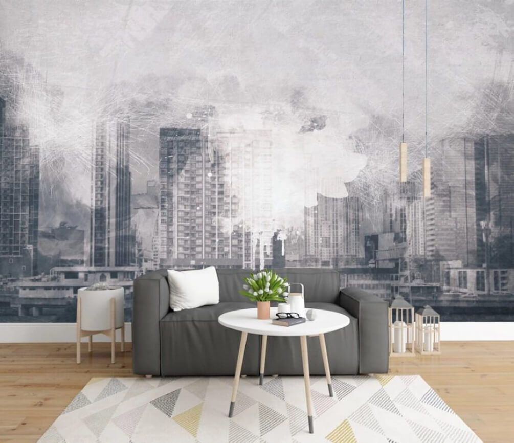 Eine Stadtsilhouette mit Gebäuden im Hintergrund u35317pig1m - Eine Stadtsilhouette mit Gebäuden im Hintergrund - tegory