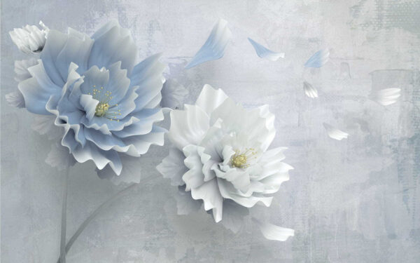 Weiße und blaue Blumen Weiße und blaue Blumen