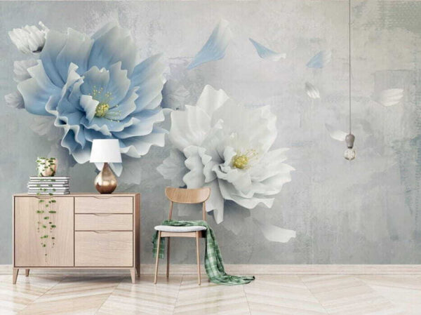 Weiße und blaue Blumen Weiße und blaue Blumen