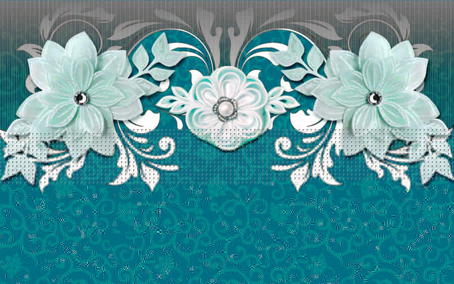 Blaues und weißes Blumenmuster Blaues und weißes Blumenmuster