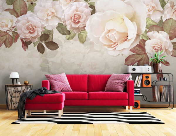 Gruppe von Blumen auf einem weißen Hintergrund Gruppe von Blumen auf einem weißen Hintergrund