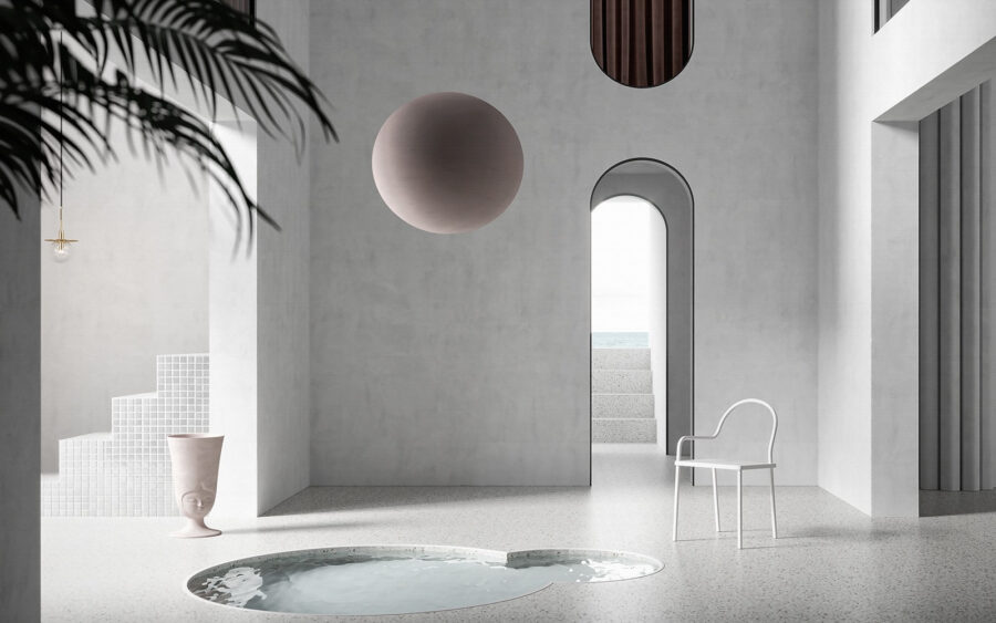 Zimmer mit einem Pool und einem Stuhl Zimmer mit einem Pool und einem Stuhl