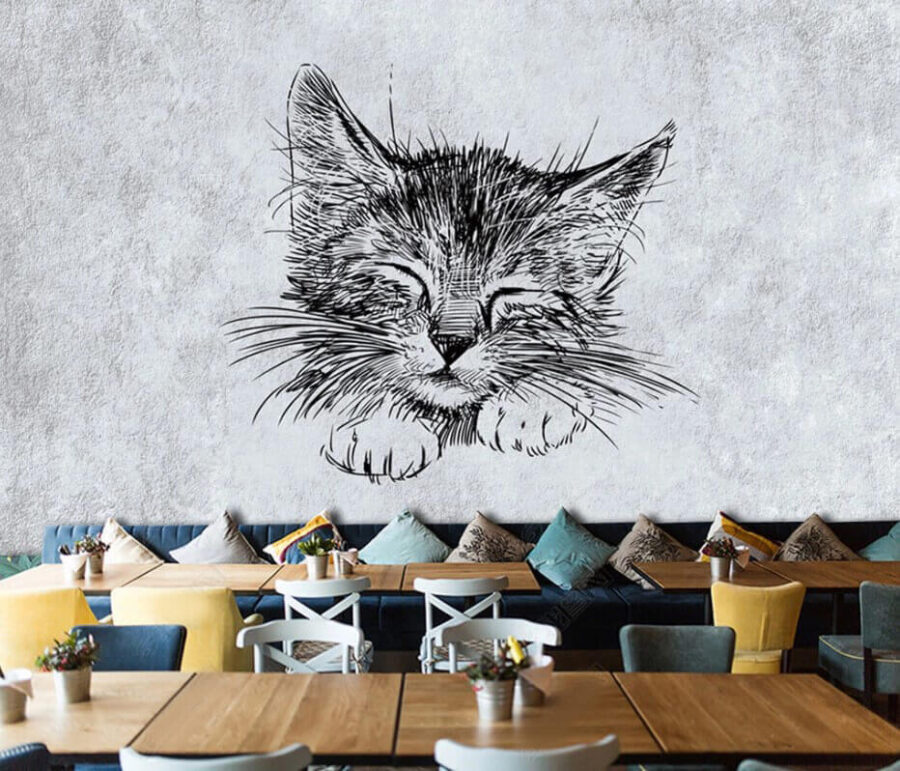 Zeichnung einer Katze