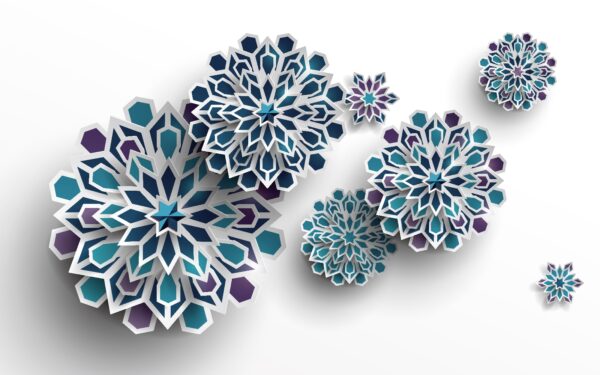 Gruppe von blauen und weißen Blumen u43560p 600x375 - Gruppe von blauen und weißen Blumen - tegory
