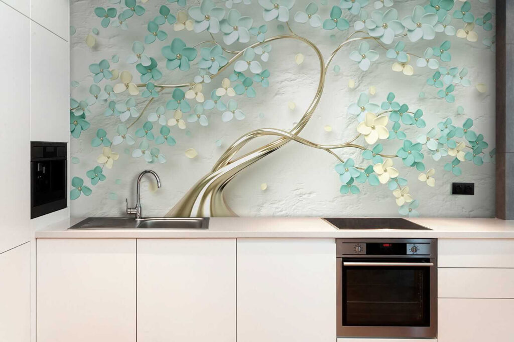 Tree with flowers and leaves Tree with flowers and leaves