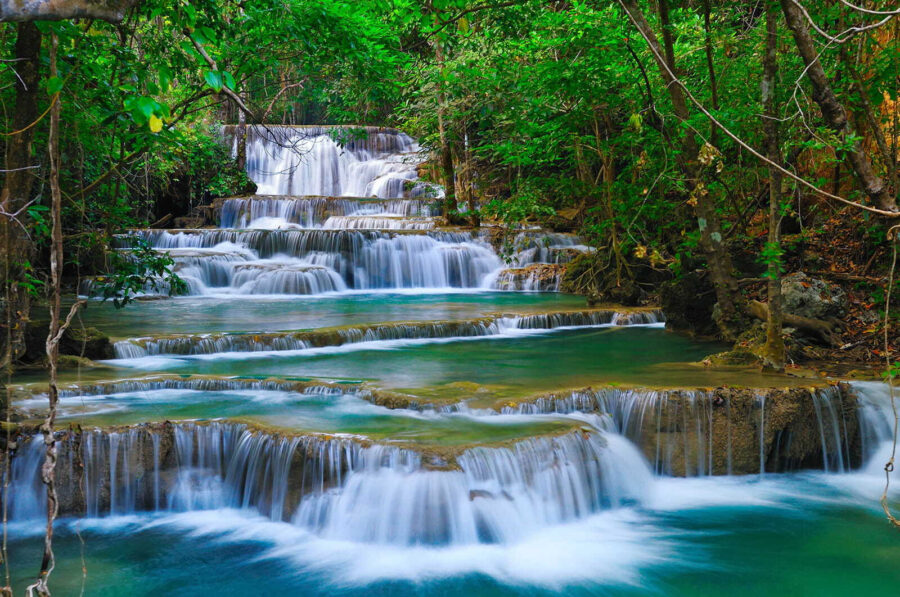 Wasserfall in einem Wald