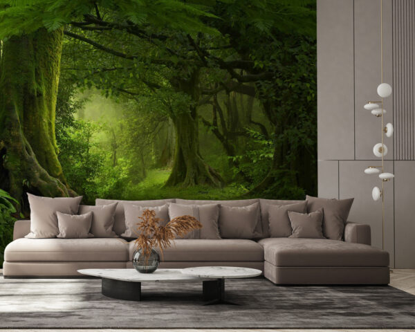 Wald mit Bäumen und Pflanzen Wald mit Bäumen und Pflanzen