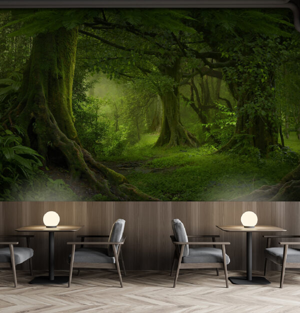 Wald mit Bäumen und Pflanzen Wald mit Bäumen und Pflanzen