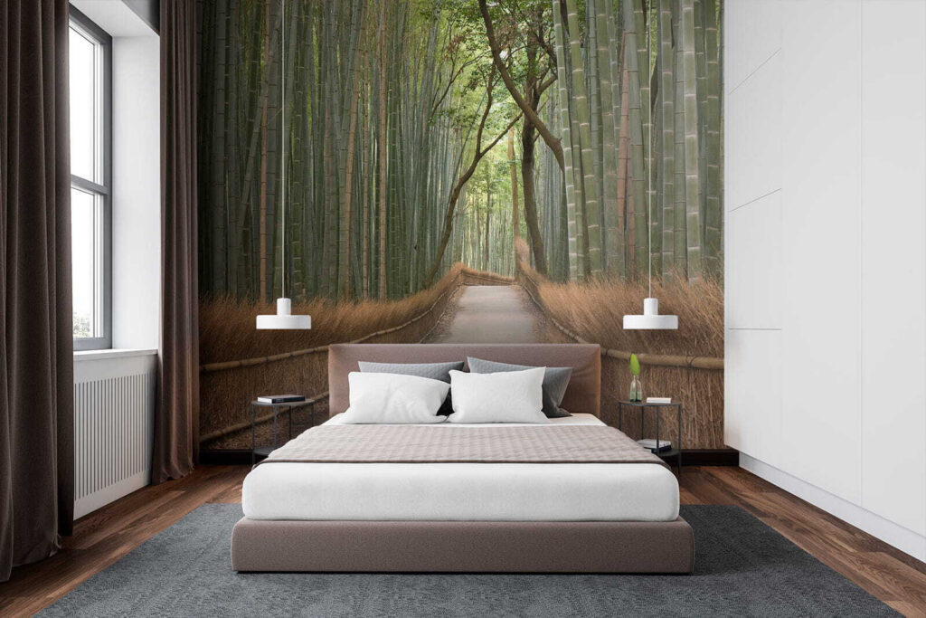 Path through a bamboo forest