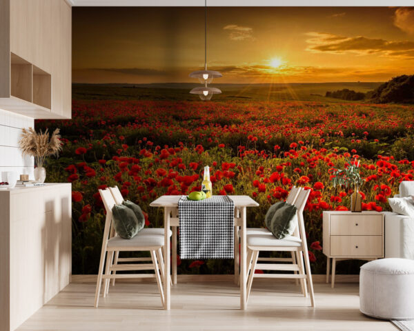 Feld mit roten Blumen Feld mit roten Blumen