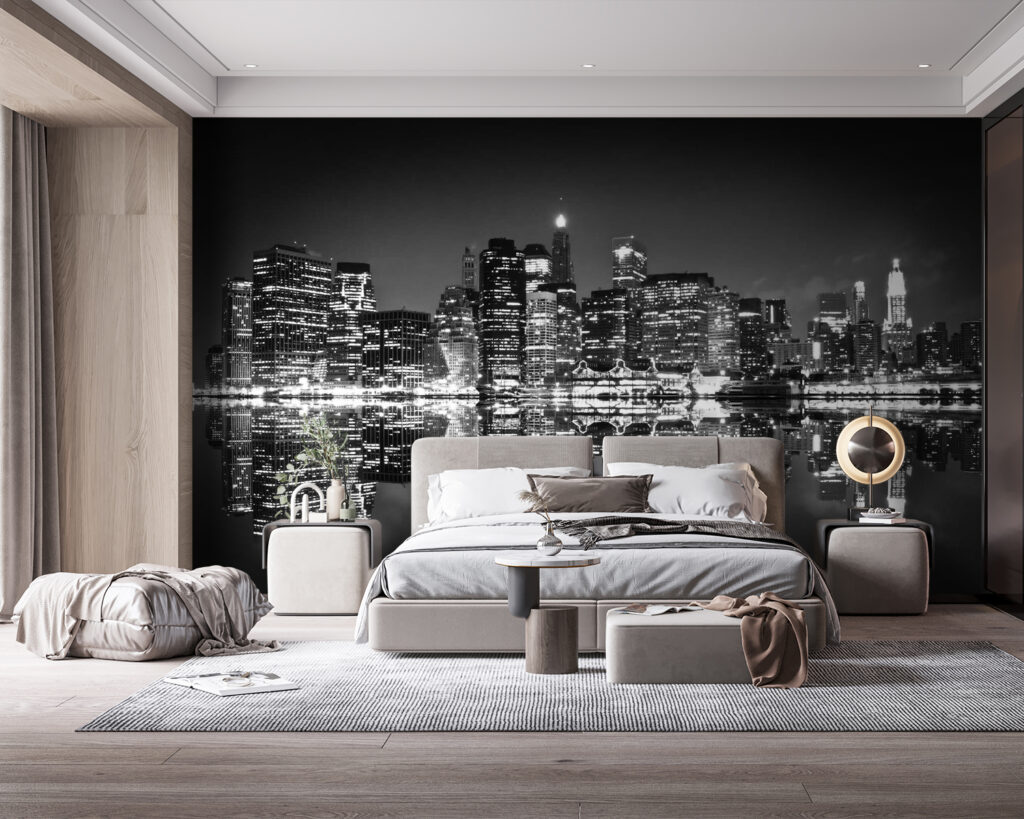 u56970pib114 1024x819 - Skyline der Stadt bei Nacht mit sich auf dem Wasser spiegelnden Lichtern - tegory