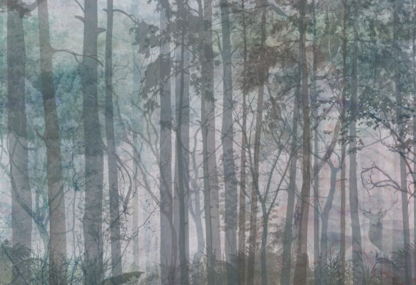 Gruppe von Bäumen in einem Wald Gruppe von Bäumen in einem Wald