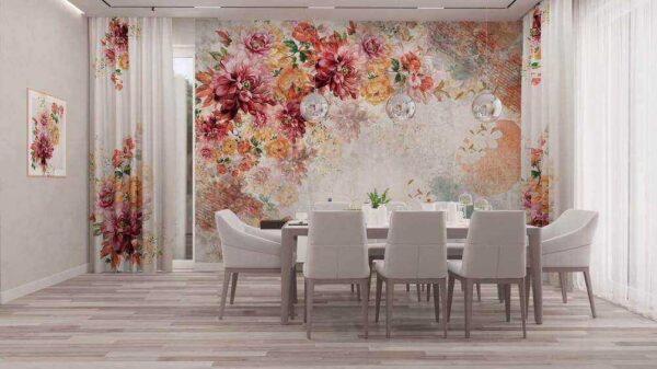 Florales Muster mit Vintage-Strukturen. Florales Muster mit Vintage-Strukturen.