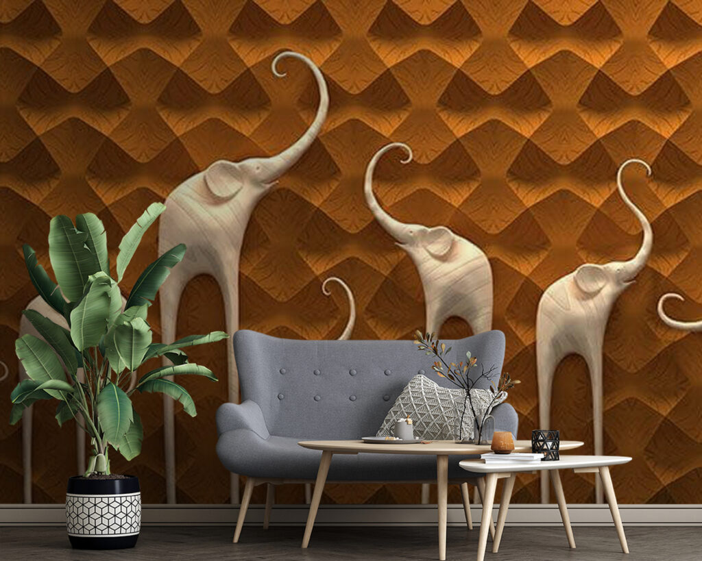 Gruppe von Elefanten an einer Wand u66588pig4 1024x819 - Gruppe von Elefanten an einer Wand - tegory