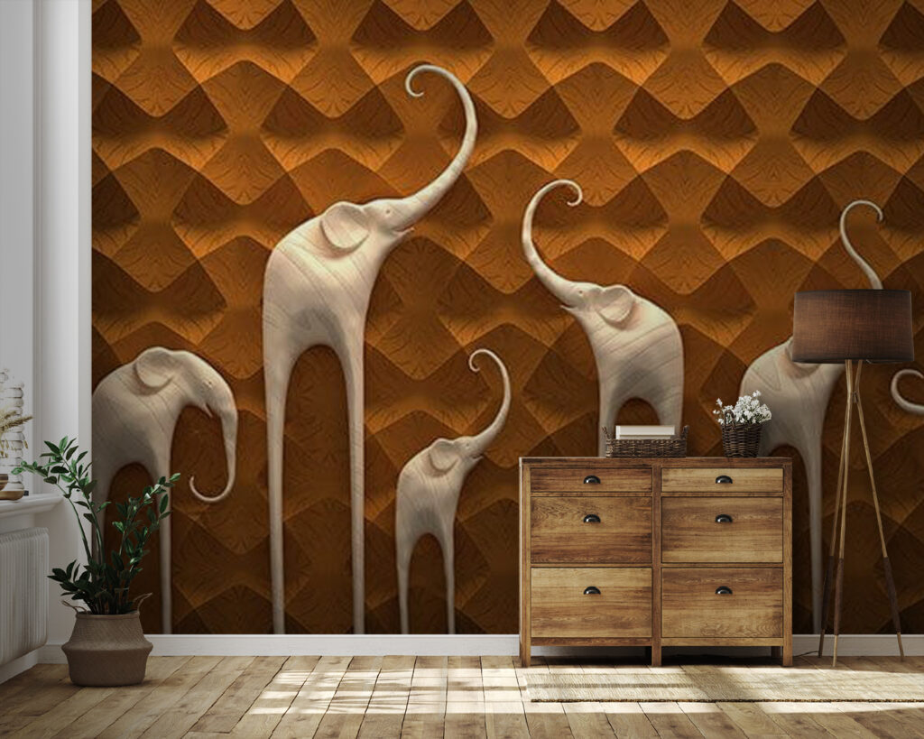 Gruppe von Elefanten an einer Wand u66588pig41m 1024x819 - Gruppe von Elefanten an einer Wand - tegory