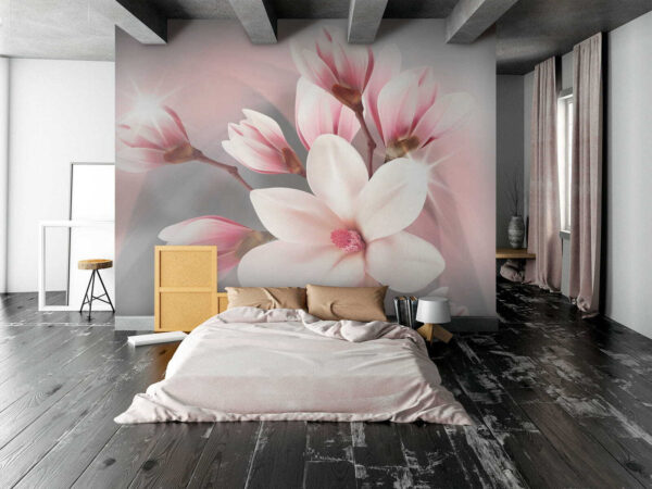 Fototapeten Fototapeten Weiche Blütenblätter in sanfter Umarmung (Artikelnummer: u70594)