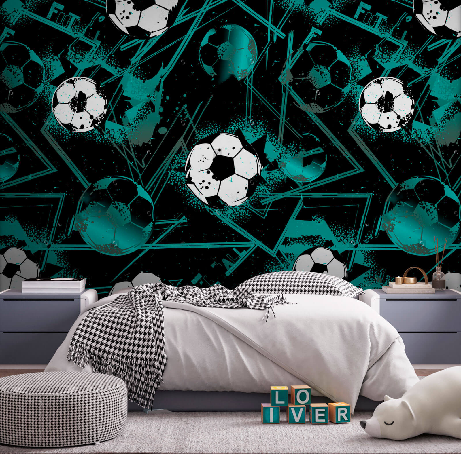 u73013pir1m - Muster von Fußbällen - tegory