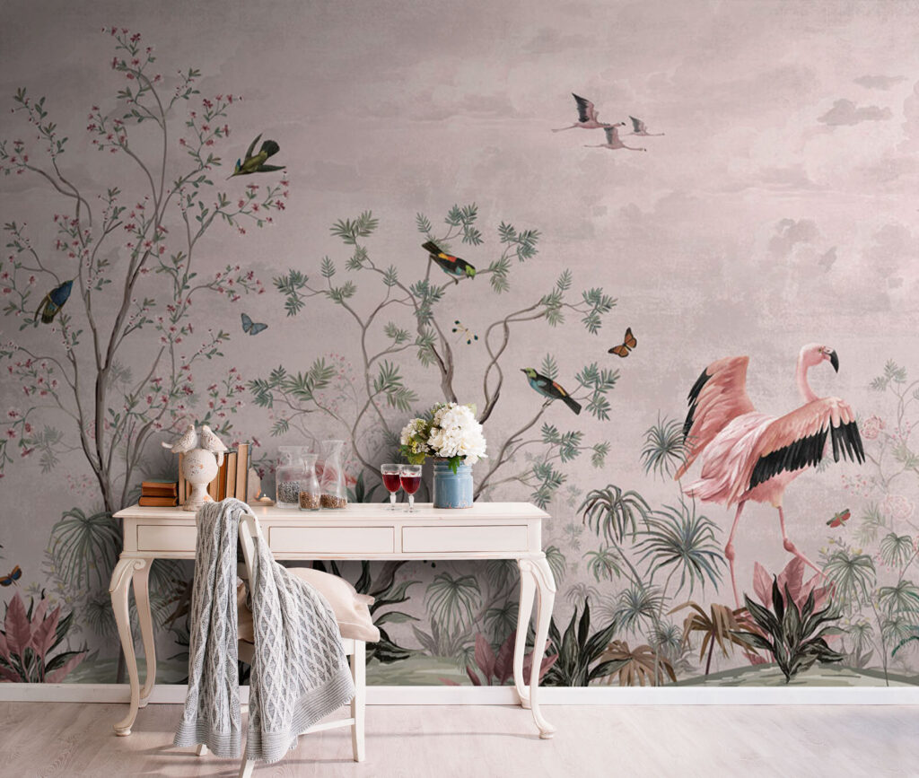 u73559pih2 1024x867 - Tapete mit Vögeln und Pflanzen - tegory