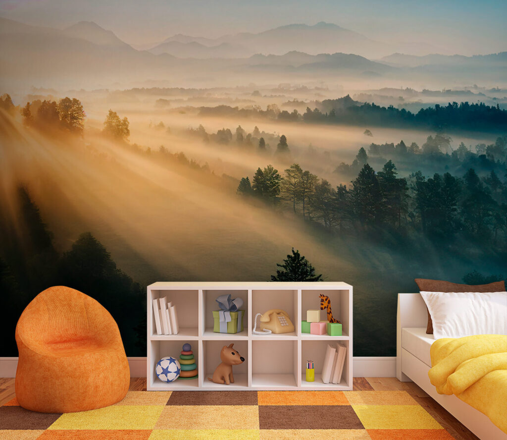 Sun shining through the trees Sun shining through the trees