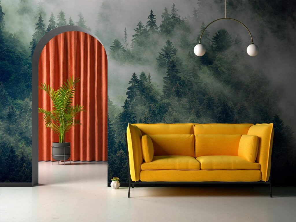 u73873pig1m 1024x768 - Wald von Bäumen mit Nebel - tegory