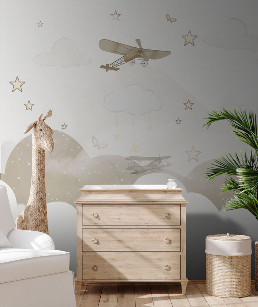 Group of airplanes flying in the sky