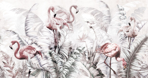 Tapete mit Flamingos und Vögeln u73919p 600x319 - Tapete mit Flamingos und Vögeln