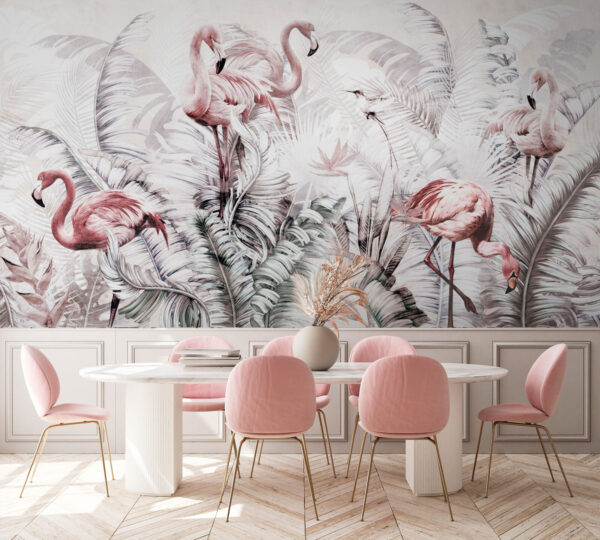 Tapete mit Flamingos und Vögeln u73919piq1 600x540 - Tapete mit Flamingos und Vögeln