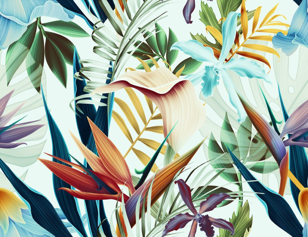 Buntes florales Muster mit Blumen Buntes florales Muster mit Blumen