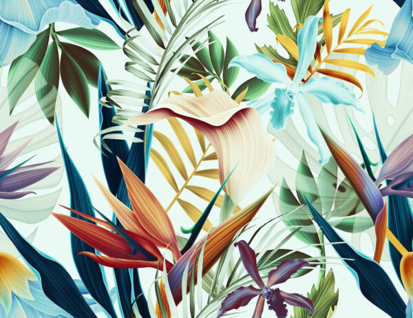 Buntes florales Muster mit Blumen Buntes florales Muster mit Blumen