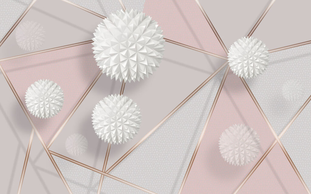 Geometrisches Muster in Weiß und Rosa Geometrisches Muster in Weiß und Rosa