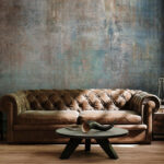 Fototapeten Wand mit einem Muster