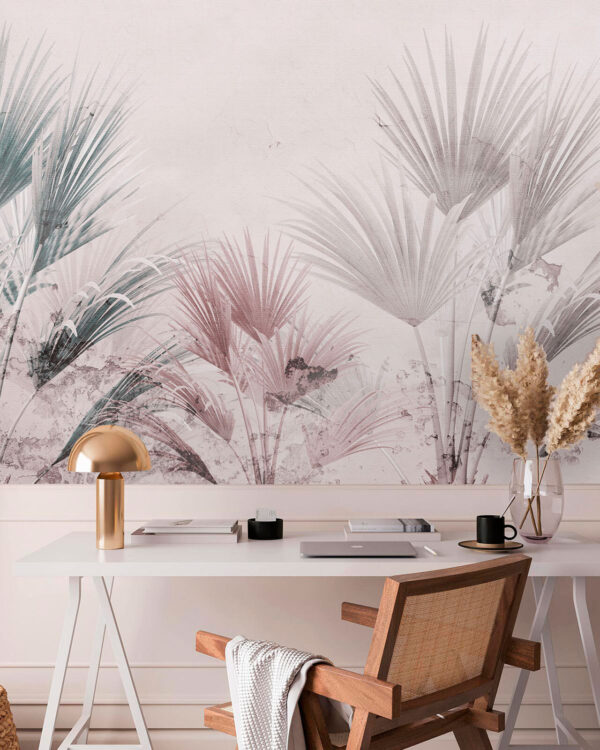 Elegante Palmenblätter auf einem weichen Hintergrund. Elegante Palmenblätter auf einem weichen Hintergrund.