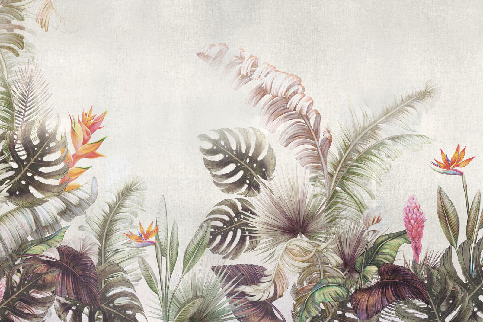 u73990p - Lebendiges tropisches Laub und Blumen - tegory