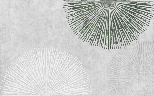 Weißes und grünes Kreisdesign Weißes und grünes Kreisdesign
