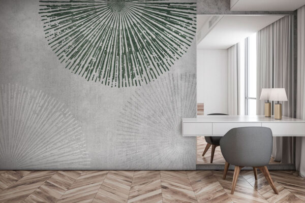 Weißes und grünes Kreisdesign Weißes und grünes Kreisdesign
