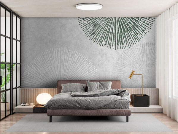 Weißes und grünes Kreisdesign Weißes und grünes Kreisdesign