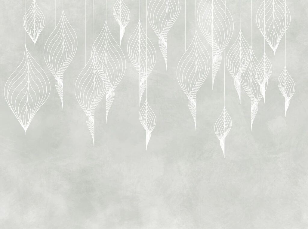Weiße Linienkunst der Blätter Weiße Linienkunst der Blätter