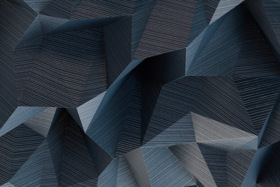 Geometrische Wellen in verschiedenen Blautönen