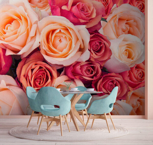Gruppe von rosa und weißen Rosen Gruppe von rosa und weißen Rosen