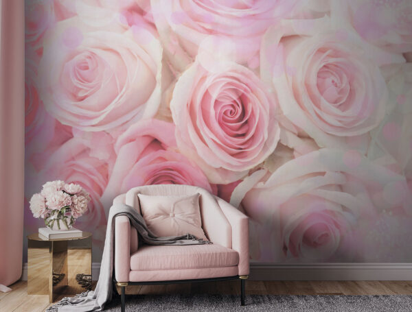 Gruppe von rosa Rosen Gruppe von rosa Rosen