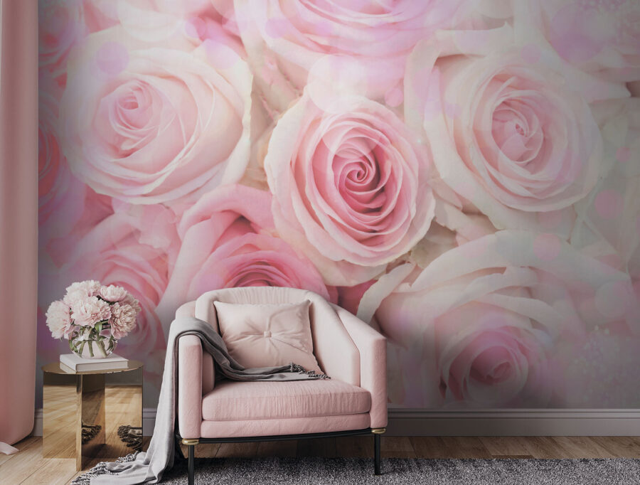 Gruppe von rosa Rosen