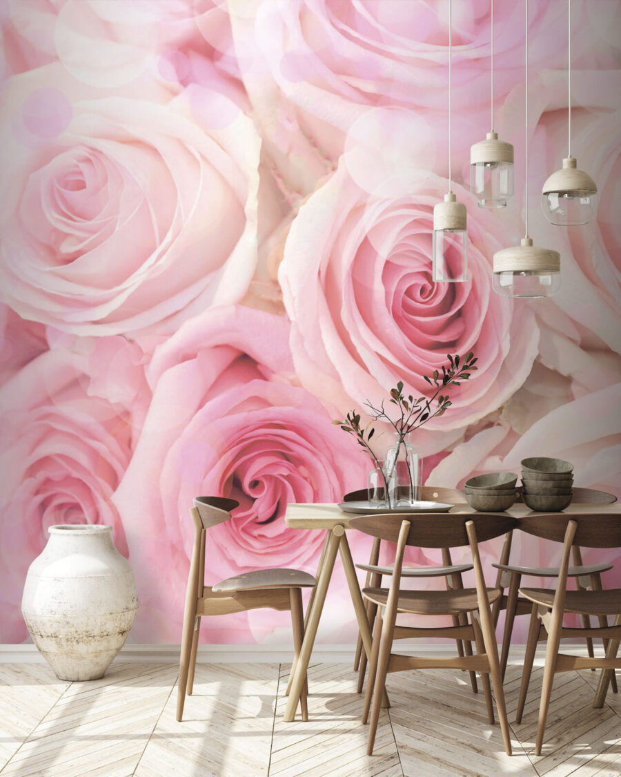 Gruppe von rosa Rosen