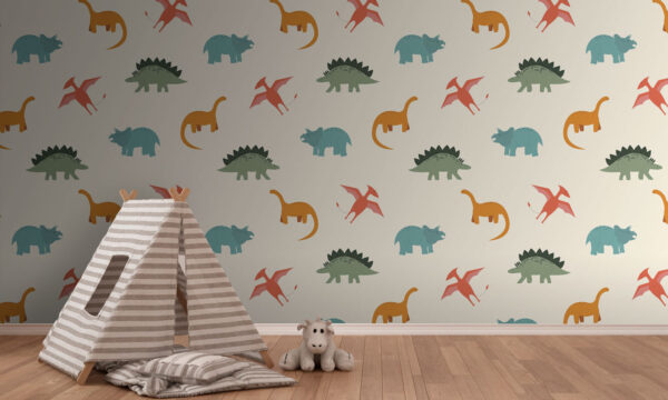 Muster von Cartoon-Dinosauriern Muster von Cartoon-Dinosauriern