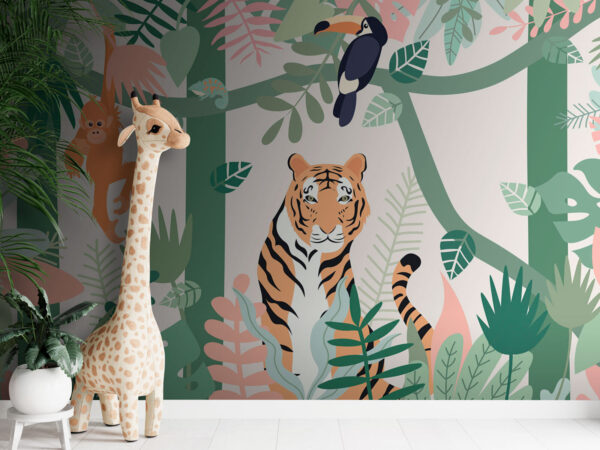 Tiger und Vögel im Dschungel Tiger und Vögel im Dschungel